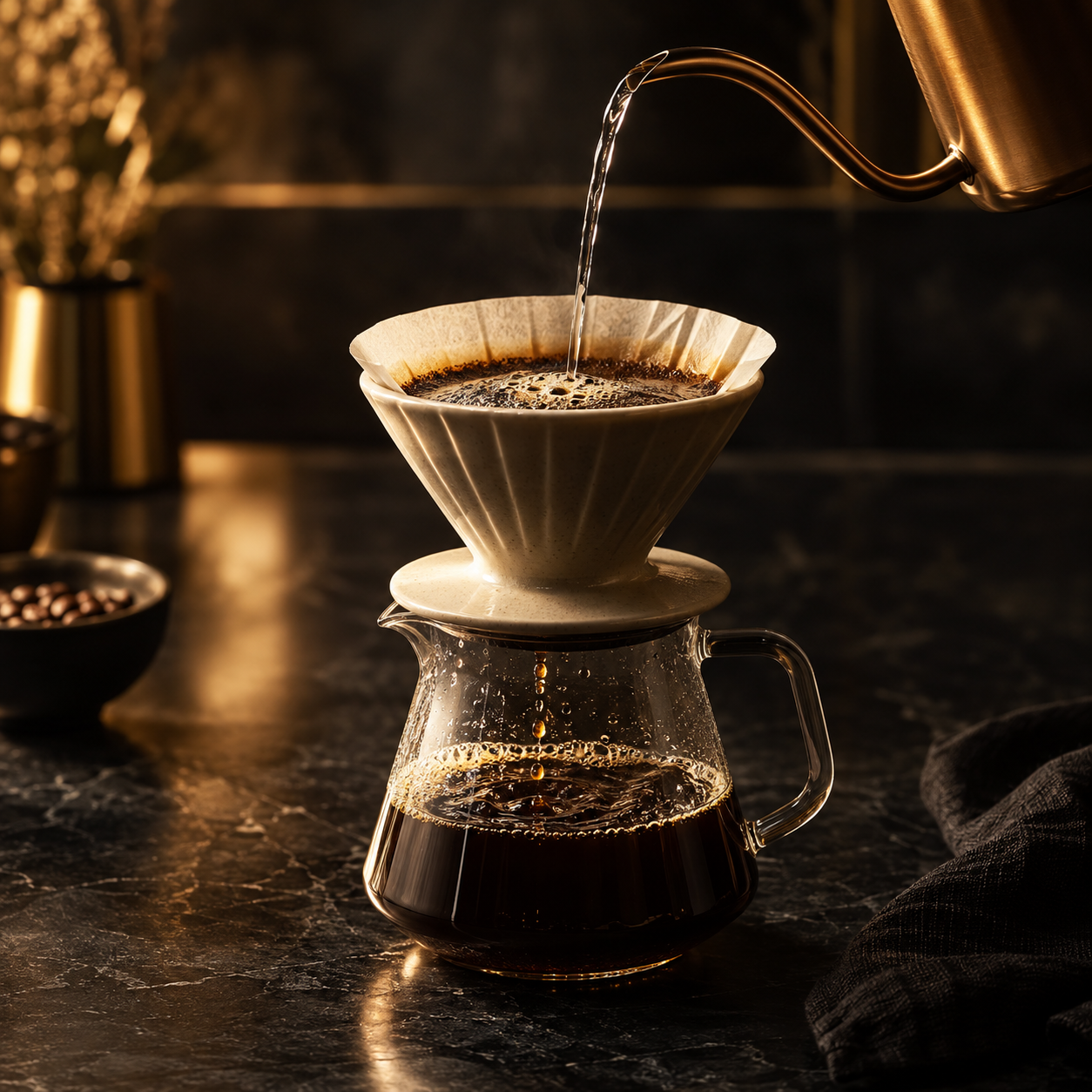 Café preparado con método pour over